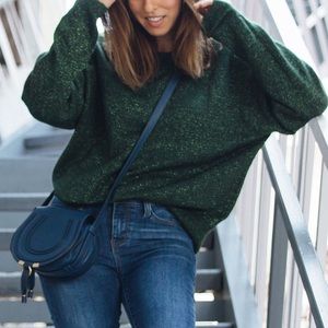 ✨H&M Sparkly Green Sweater (XS)